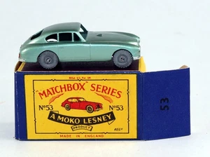 Matchbox RW 53A Aston Martin metallic grün Metallräder perfekt in "B" Box - Bild 1 von 11