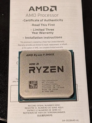 AMD Ryzen 9 5900X Desktop Processor (4.8GHz, 12 Cores, Socket AM4) Box -... - Image 1 of 4