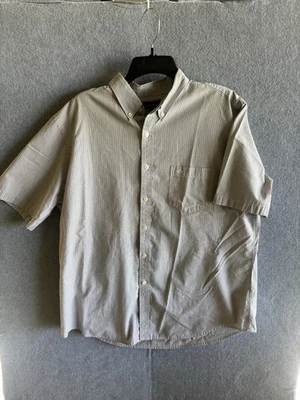 Camisa Dockers Hombres Talla XL Rayas Abotonada Manga Corta Bolsillo Foto 1 de 4