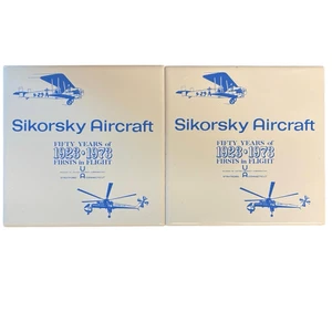 2 Sikorsky Flugzeuge 50 Jahre Premieren im Flug Fliesen 1923-1973 - Bild 1 von 8