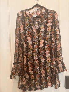 Vestido Daphne Floral Seda Estampado Guirnalda Botánica Equipment Para Mujer Talla M - Imagen 1 de 12