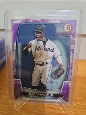 2023 Bowman - Jazz Chisholm #22 Purple Pattern /199 - Image 1 of 3