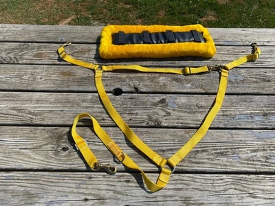 Big Dee's yellow standardbred racing harness back pad and nylon buxton NWOT - Image 1 of 3