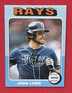 JOSH LOWE 1024 Topps Heritage #122 Mini Blue Parallel Ser# /25 TAMPA BAY RAYS - Picture 1 of 2