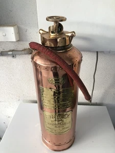 Vintage 1938 Brass And Copper Wormald Fire Extinguisher - Picture 1 of 5