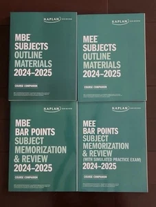 2024-2025 Kaplan Bar Exam Review MBE MEE Bar Points & Subjects Outline Materials - Picture 1 of 2