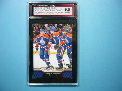 2015/16 UPPER DECK HOCKEY CARD CM-15 CONNOR MCDAVID COLLECTION ROOKIE RC KSA 9.5 - Image 1 of 4