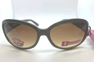 NWT Foster Grant "Honey" Black and Gold Women's Fashion Sunglasses rectangle - Picture 1 of 5