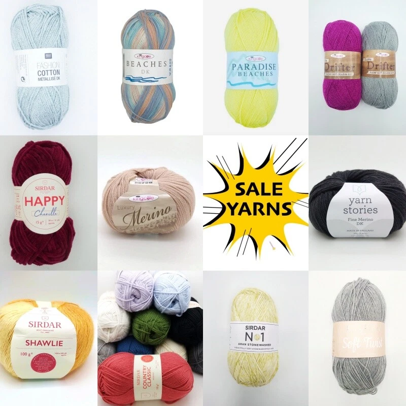 SALE  Yarn DK Aran End of Line Knitting Crochet Wool Cotton Acrylic - Image 1 of 1