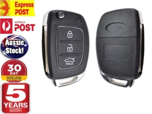 Replacement Key Shell for Hyundai i40 i30 ix35 Sante Fe 4 Button Flip Key Case - Zdjęcie 1 z 3