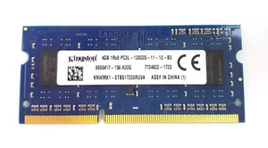 Kingston 4GB 1Rx8 PC3L-12800S DDR3 SODIMM Laptop Memory 9995417 - Picture 1 of 1