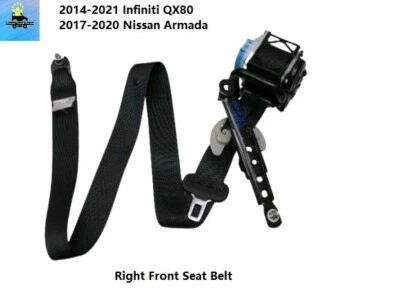 868841V90A 14 a 21 Infiniti QX80 cinturón de seguridad delantero derecho retractor OEM Foto 1 de 4