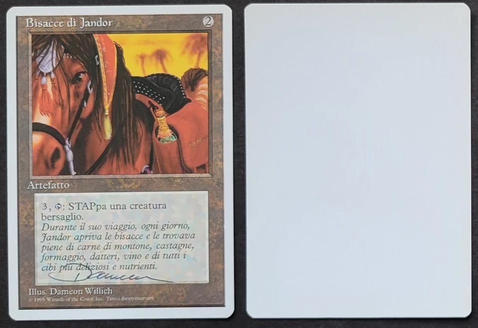 SIGNED MtG Magic D Willich Artist Proof _Italian 4E Fourth _ JANDOR'S SADDLEBAGS - Image 1 of 1