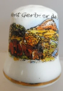 DE A COUDRE DE COLLECTION THIMBLE PORCELAINE MONT GERBIER DE JONC - Imagen 1 de 1