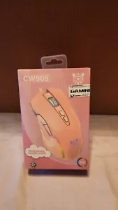 ONIKUMA CW905 Pink Wired RGB Gaming Mouse - Picture 1 of 2