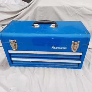 Caja de herramientas de maquinista Sears Companion banco y transporte 2 cajones mecánico vintage usado en excelente estado - Imagen 1 de 14