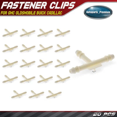 Conector de manguera de 20 piezas 1/8"X1/8"X1/8" Adaptador de tubo Clip Retenedor para Buick GMC Foto 1 de 4