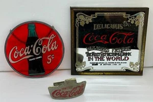 Lot of 3 Vintage Coca Cola Collectibles - Bottle Opener / Wall Hangings - Picture 1 of 1