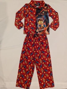 Lego Movie Boys Coat-style PJ Pajama Set Flame Resistant SIZE 6 - Picture 1 of 9