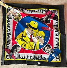 DICK TRACY BANDANA (c1990) -- Breathless Character Montage + Logo -- Set of 2