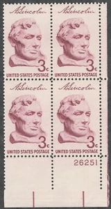 US. 1114. 3c. Lincoln by Gutzon Borglum Lincoln Sesquicentennial. PB4. MNH. 1959 - Picture 1 of 2