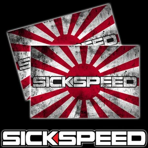 PEGATINAS DE 3,5" X 5 PULGADAS 2 PIEZAS CALCOMANÍA DE VELOCIDAD SICKSPEED SOL NACIENTE BANDERA DE JAPÓN PEGATINA BOMBA - Imagen 1 de 1