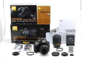 SC:1636【MINT in BOX】Nikon D5300 Digital SLR Camera AF-S DX 18-55/55-200㎜ Japan - Picture 1 of 10