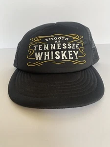 Smooth As Tennessee Whiskey Black Snapback Cap Mesh Trucker Hat - Picture 1 of 6