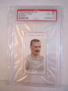 1915 ALBERT LURIE BOXING CARD #8 - OGDEN'S LTD - PSA GRADED 4 VG-EX - TUB OFC-C - Picture 1 of 2