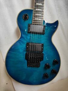  Table d'son acajou couleur guitare électrique bleu eau couleur acajou matériel noir 