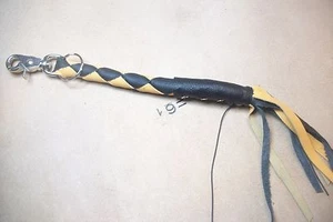 Biker whip getback mini SKULLBUSTER Black and Golden yellow By Stitch - Picture 1 of 2