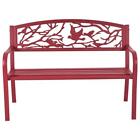 Angeles Home Outdoor Patio Garden Bench For Park Yard 3-person In-ground Metal