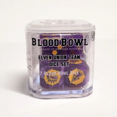Games Workshop Blood Bowl Elven Union Team 7-PC Dice Set Fantasy Football 200-20 - Image 1 of 4