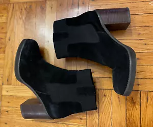 Lord & taylor design lab black suede heeled booties - Picture 1 of 5