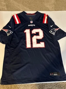 Mens Nike Tom Brady New England Patriots Navy NFL Game Jersey size XL Goat 12 - Picture 1 of 5