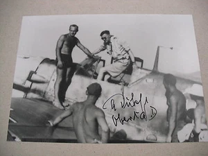 FOTO FIRMADA 5x7" de la segunda guerra mundial as y kc de la luftwaffe, ¡el ganador adolf dickfeld!  - Imagen 1 de 2