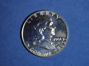 Estate Find 1961-  Franklin Half Dollar #P32214 - Picture 1 of 2