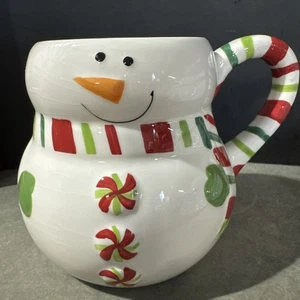 Christmas Coffee Hot Chocolate Cup Mug Snowman VERY LARGE 4.5” - Picture 1 of 6