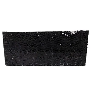 21 ft Big Payette Sequin Satin Dual Layered Table Skirt Party Events Decorations - Picture 1 of 25