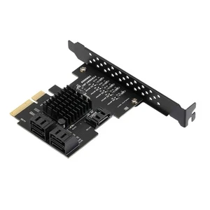 PCIE 4X Adapter Card PCIExpress SATA3 Expansion With Heatink - Photo 1/8