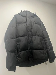 Large Zara Men’s Puffy Black Winter Coat - Picture 1 of 4
