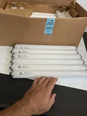 6 Pack GE F18T12/CW/HO Fluorescent 30W Lamp Light Bulb Cool White 16" USA Made - Image 1 of 4
