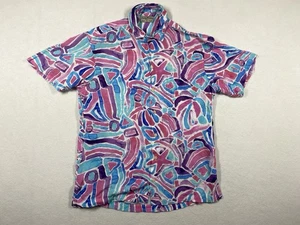 Kenny Blumen Hawaiihemd Herren L bunt abstraktes Muster tropisch kunstvoll - Bild 1 von 7