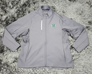 Hawaii Rainbow Warriors Jacket Womens 2XL Gray NCAA Basketball Full Zip Antigua - Picture 1 of 19