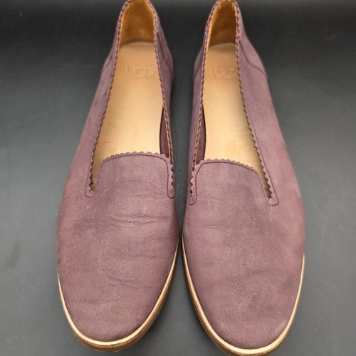 Mocassino classico Ugg Vista donna scarpe basse scamosciate smerlate viola slip on 8