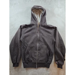 Champion Sudadera con Capucha Para Hombres M Marrón Cremallera Completa Bolsillos Polares Se Ajusta a Pequeña - Imagen 1 de 9