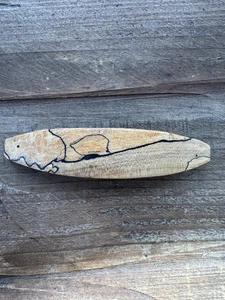 Vintage Spalted Wood Hair Barrette  Maple/ Beech Medium 4.5” X 1” France - Picture 1 of 6