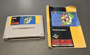 *NO BOX - INCLUDES MANUAL* Super Mario World for Super Nintendo SNES. PAL 1992 - Picture 1 of 17
