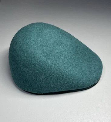 Kangol Wool Ivy Flat Cap Hat Size Small Green Blue Cabbie Newsboy Felted - Image 1 of 4