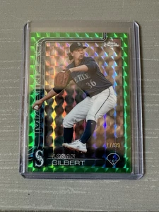 2025 Topps Chrome Logan Gilbert Green Geometric Refractor /99 Seattle Mariners - Picture 1 of 3